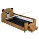 preview thumbnail 37 of 43, Twin Velvet Upholstered Bed Frame Daybed with Hydraulic System