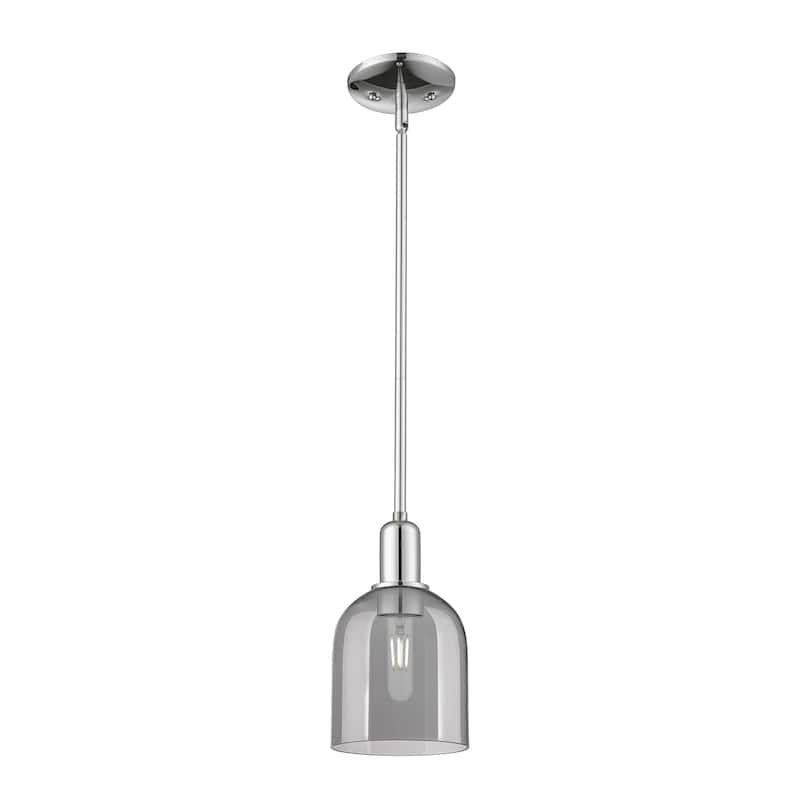 Innovations Lighting Endless Possibilities Arcadia - Bella - 1 Light 6" Stem Hung Mini Pendant - Polished Chrome/Light Smoke