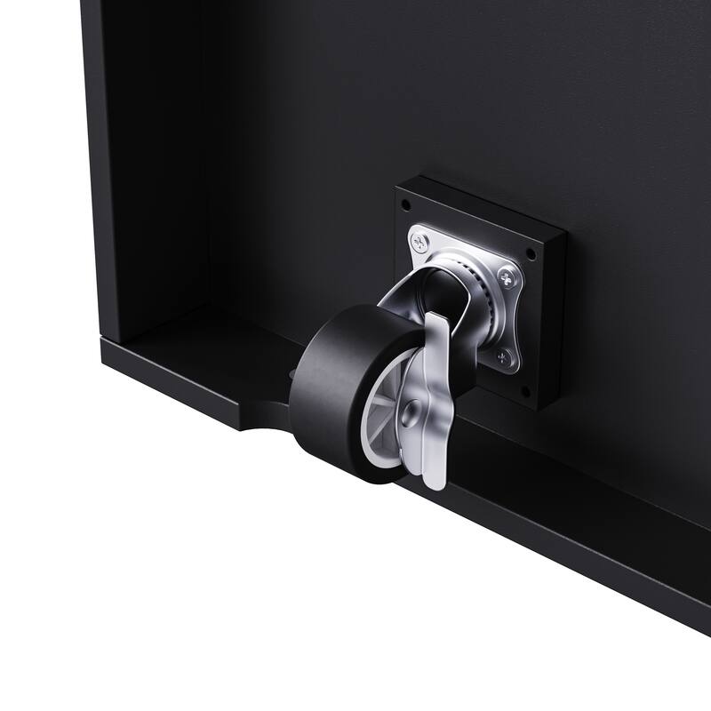 48'' Large Kitchen Island with Drop Leaf, Power Outlet, Rolling Wheels, and 5 Open Side Racks - 48'' x 29.75'' x 36.75''