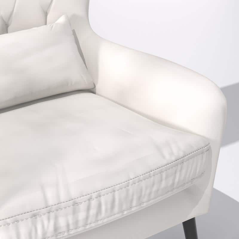 Velvet Tuft Thick Cushion Accent Chair (Set of 2)