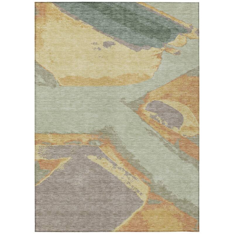 Machine Washable Indoor/ Outdoor Modern Cheney Chantille Rug