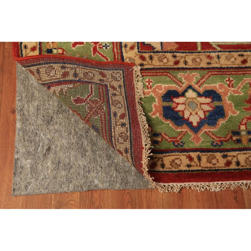 All-Over Large Oushak Indian Rug Handmade Wool Carpet - 8'11"x 18'0"