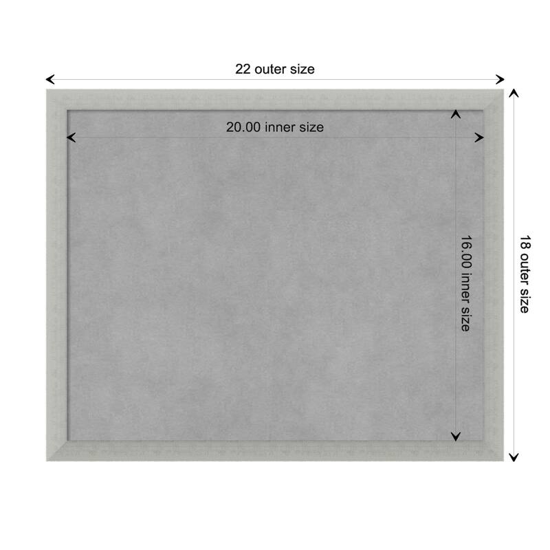 Amanti Art Silver Leaf Framed Magnetic Board - Board Size 20x16