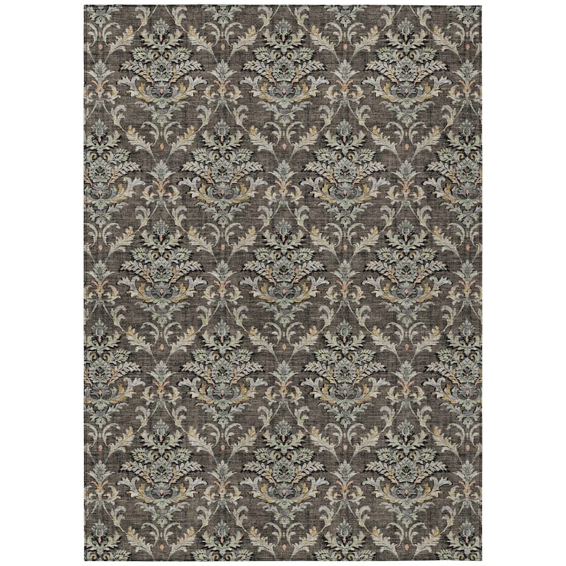 Machine Washable Indoor/ Outdoor Traditional Marrakesh Chantille Rug