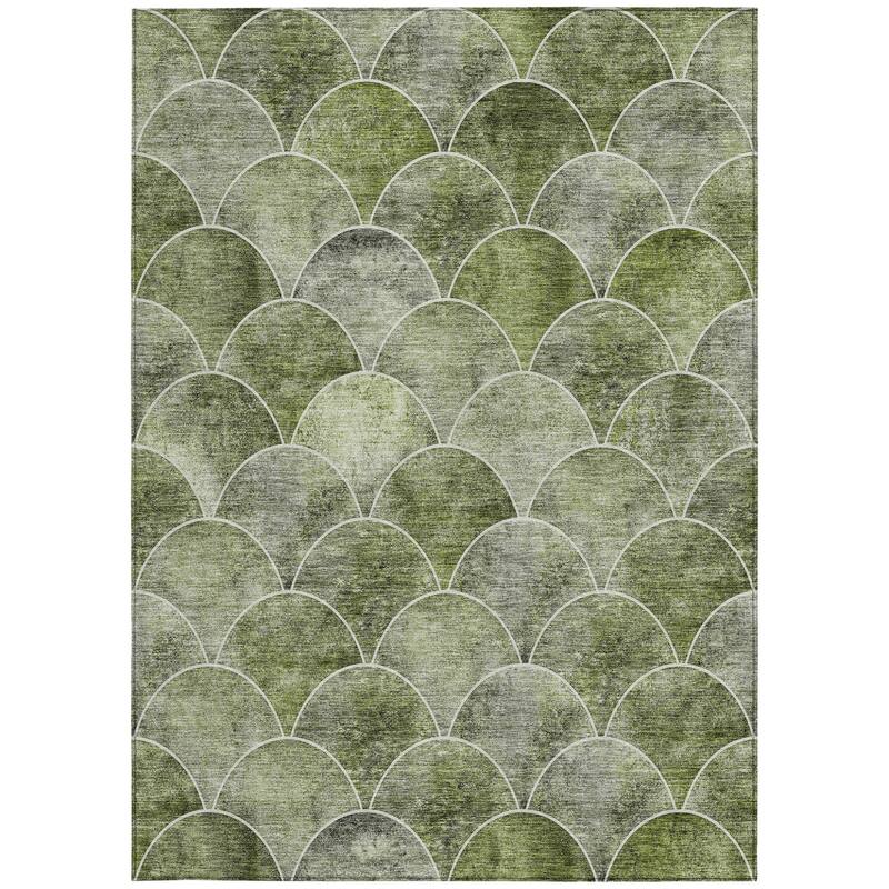 HomeRoots Abstract Transitional Rectangle Outdoor Rug