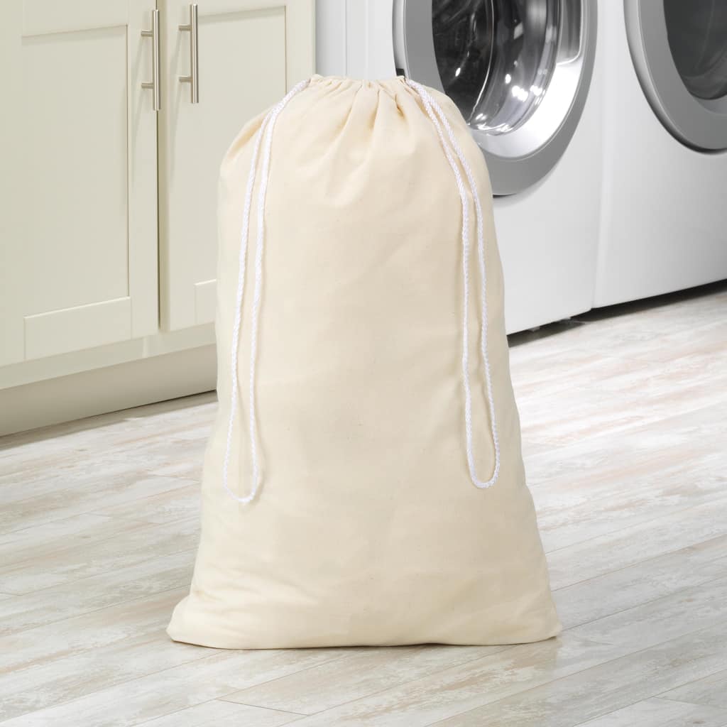 Whitmor Polycotton Drawstring Laundry Bag - Natural