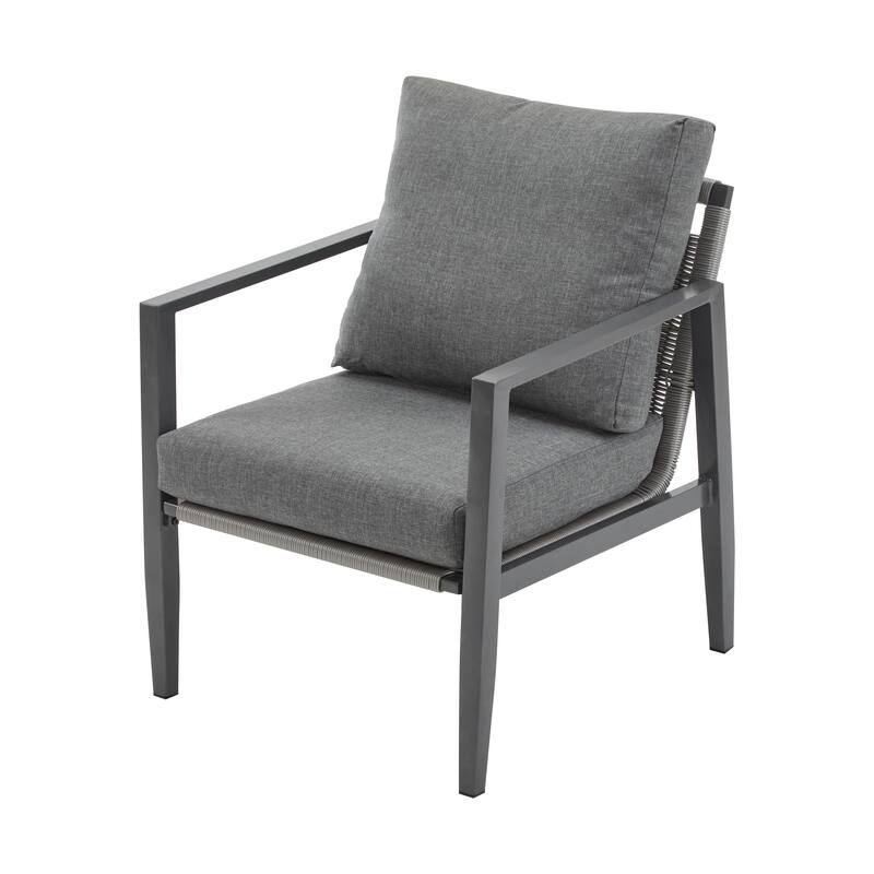 Aluminum Lounge Chair with Sleek Rope