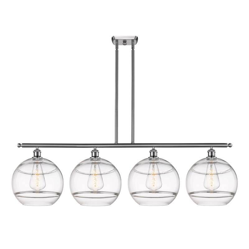 Innovations Lighting 516-4I-14-50 Rochester Linear Rochester 4 Light - Brushed Satin Nickel / Clear