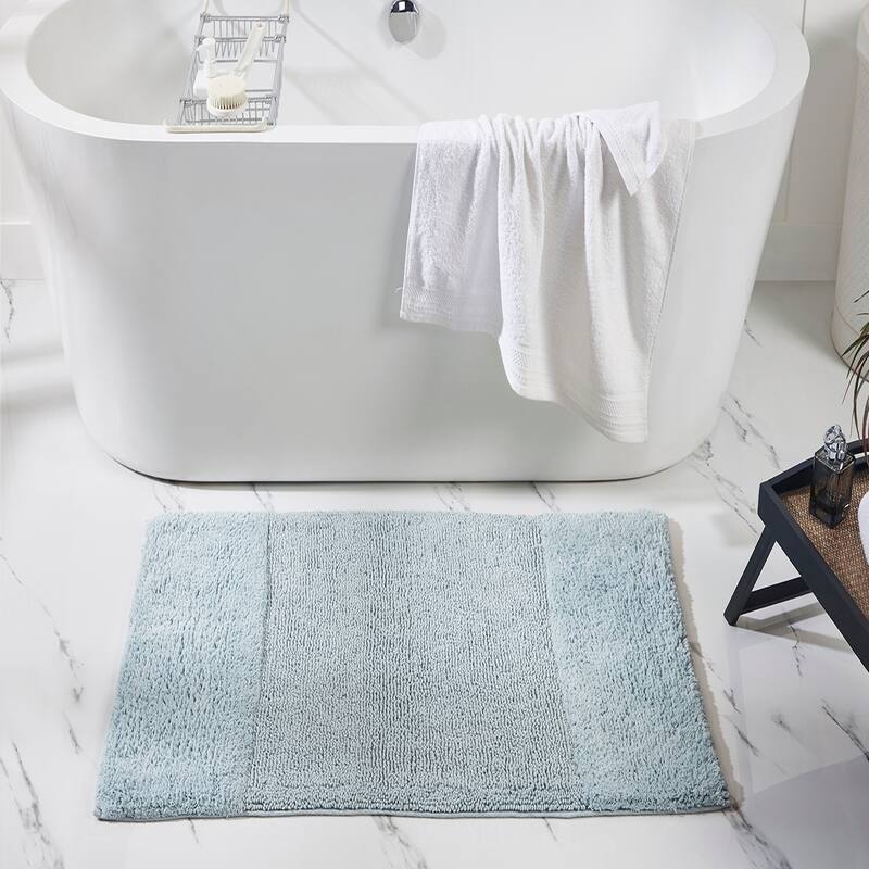 Better Trends Bath Rug 100% Cotton Water Absorbent Tufted Bathroom Rug Set for Shower, Sink Mats Machine Wash Granada Collection