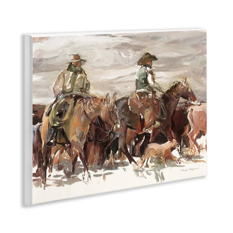 Stupell Round Up Cowboys Wall Plaque Art Design By Marilyn Hageman
