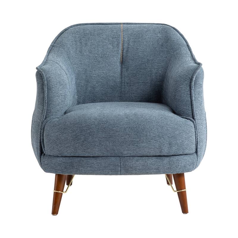 XINMICS Mid-Century Modern Accent Chair, Tufted Upholstered Armchair for Living Room, Bedroom, Set of 2