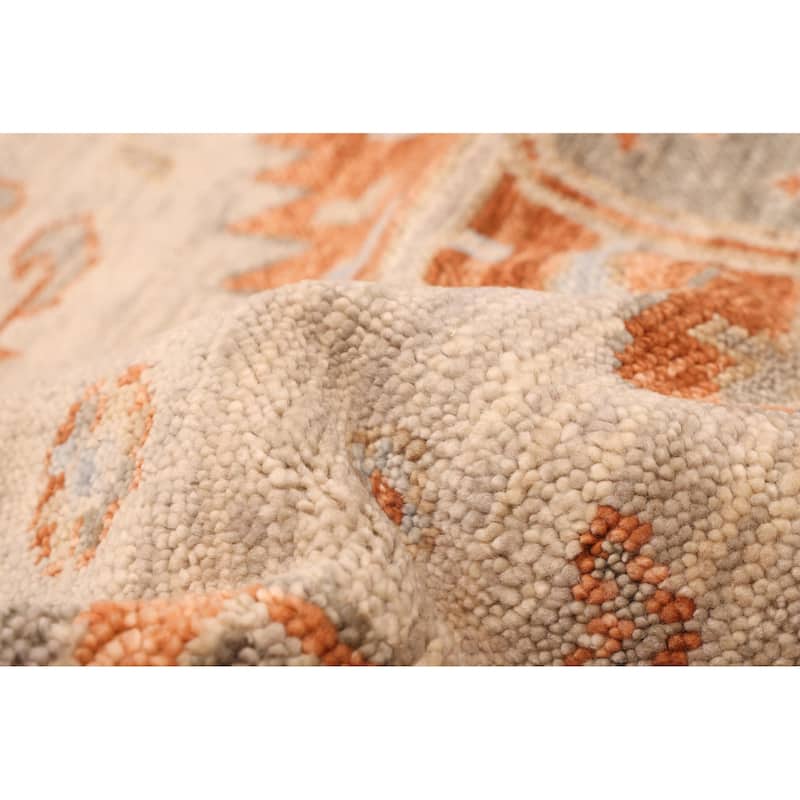 ECARPETGALLERY Hand-knotted Jules Serapi Light Grey Wool Rug - 9'9 x 14'5