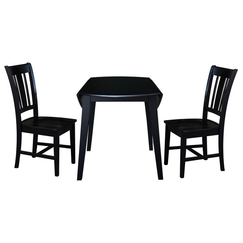 42" Round Dual Drop Leaf Table with Dining Chairs