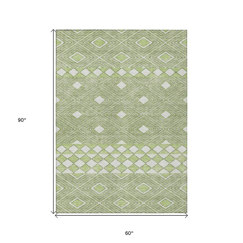 HomeRoots Geometric Transitional Rectangle Outdoor Rug