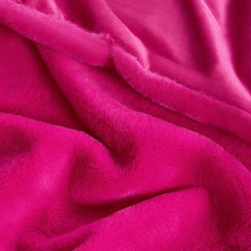 Juicy Couture Solid Rabbit Mink Blankets