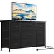 preview thumbnail 36 of 42, 55 Inch TV Stand 10 Drawer TV Dresser with Charging Station Black