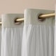 preview thumbnail 96 of 108, ATI Home Catarina Layered Curtain Panel Pair with grommet top