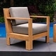 preview thumbnail 13 of 19, Cambridge Casual Logan Modern Teak Outdoor Club Chair with Sunbrella Cushion