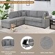 preview thumbnail 63 of 79, 84.75" Sleeper Sofa Bed, 2 In 1 Pull Out Sofa Bed L Shape Couch With Storage Ottoman For Living Room, Bedroom Couch