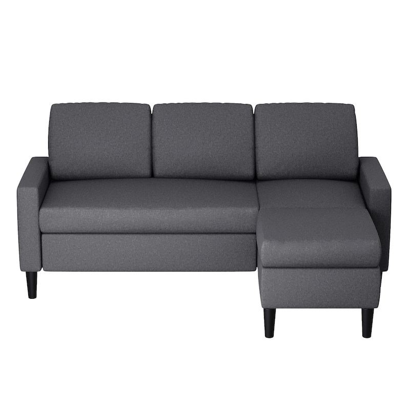 Futzca 74" Convertible Sectional Sofa Couch, Small L-Shaped Sofa