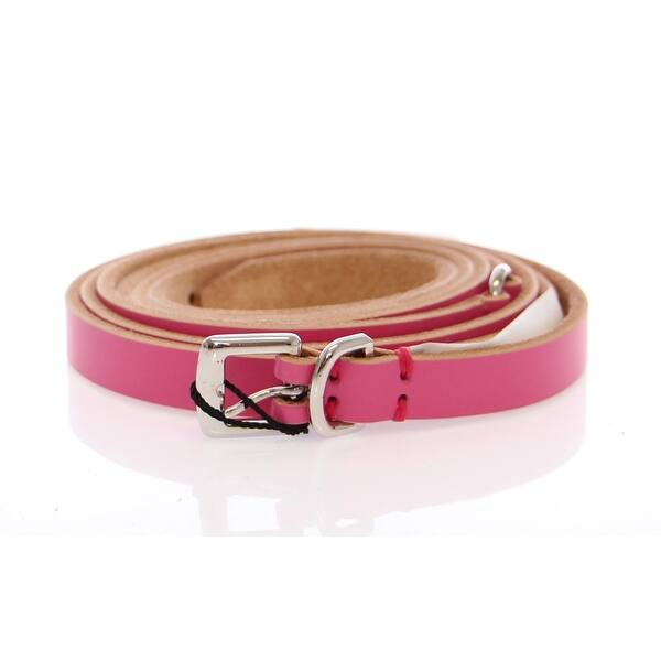 Shop Dolce Gabbana Dolce Gabbana Pink Double Wrap Leather Logo Belt Overstock 21534344