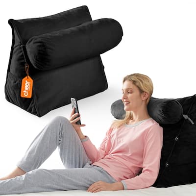 Cheer Collection Extra Large Wedge Pillow with Detachable Bolster