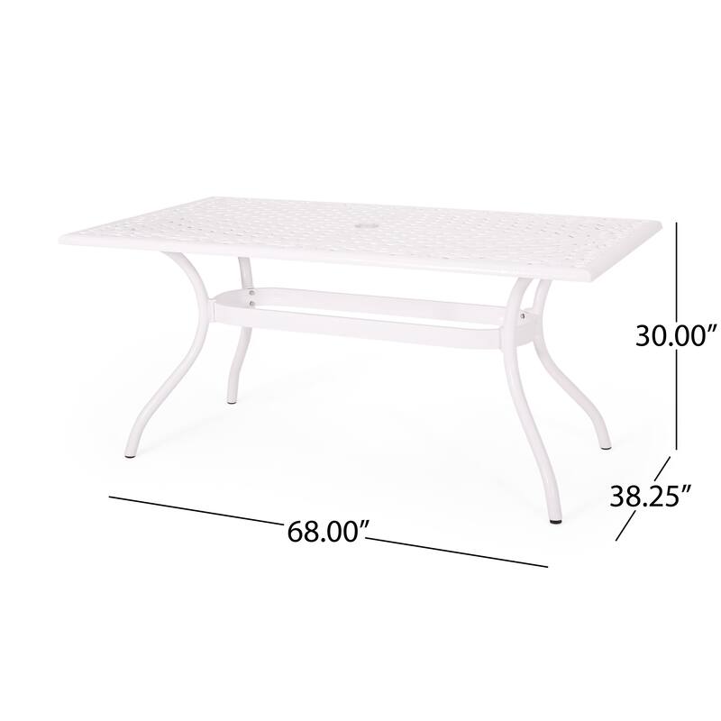 Phoenix Traditional Outdoor Aluminum 7 Piece Dining Set by Christopher Knight Home