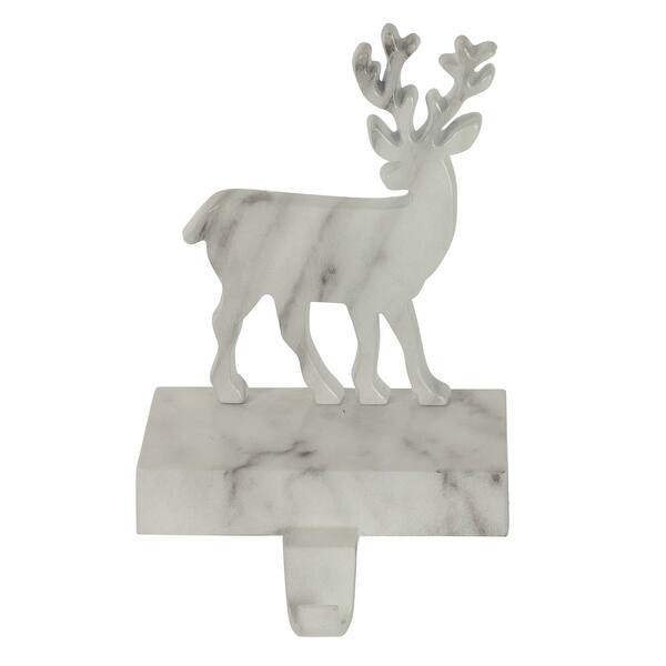 Shop 7 5 White And Black Marbled Standing Deer Christmas