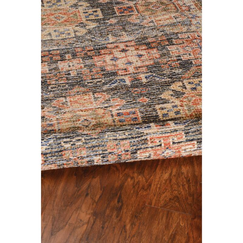 Copper Grove Deryneia Hand-woven Jute Boho Rug - 27" x 45" - Charcoal