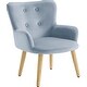 preview thumbnail 1 of 4, Ren Home Astrid Kids Accent Chair Ice Blue Velvet