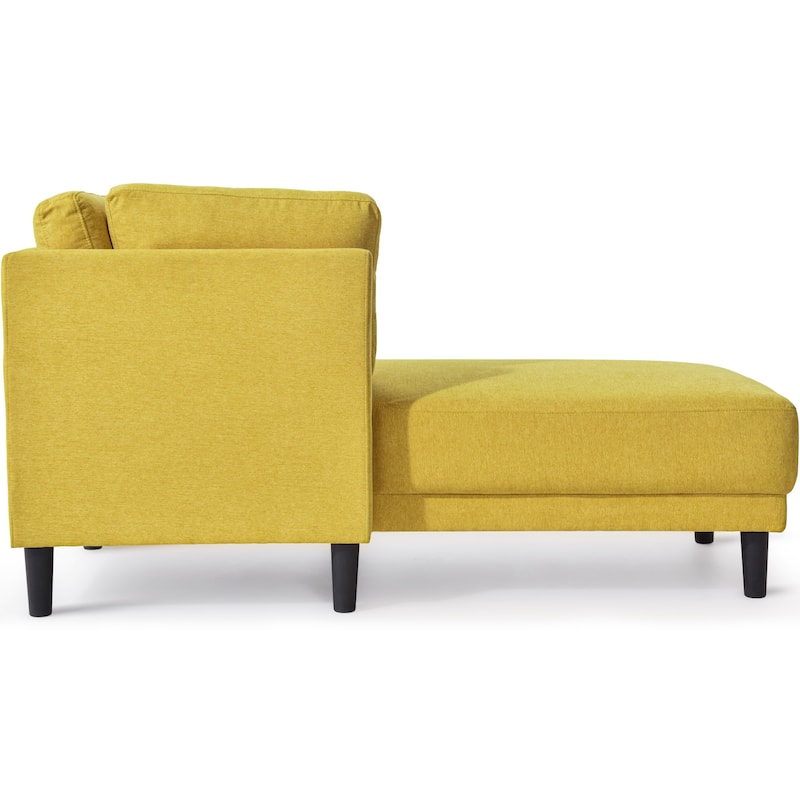 Mid-Century Linen Fabric Sofa Recliner, Leisure Upholstered Indoor Chaise Lounge