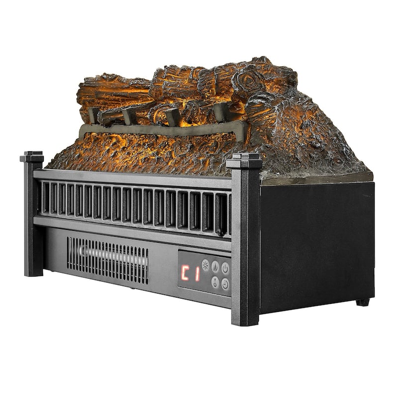 1500W Electric Log Heater with Timer and Remote Adjustable Brightness