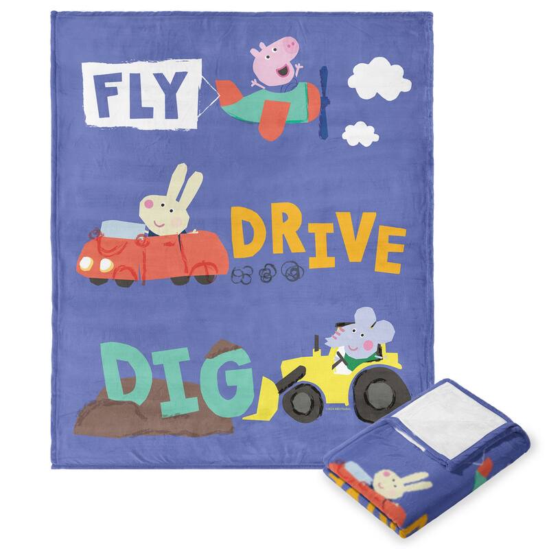Hasbro Peppa Pig Silk Touch Throw Blanket