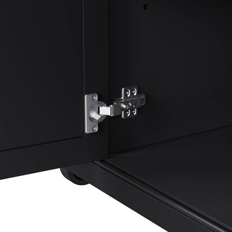 54 Inch Kitchen Island with Rubber Wood Drop Leaf and Rolling Cart Storage