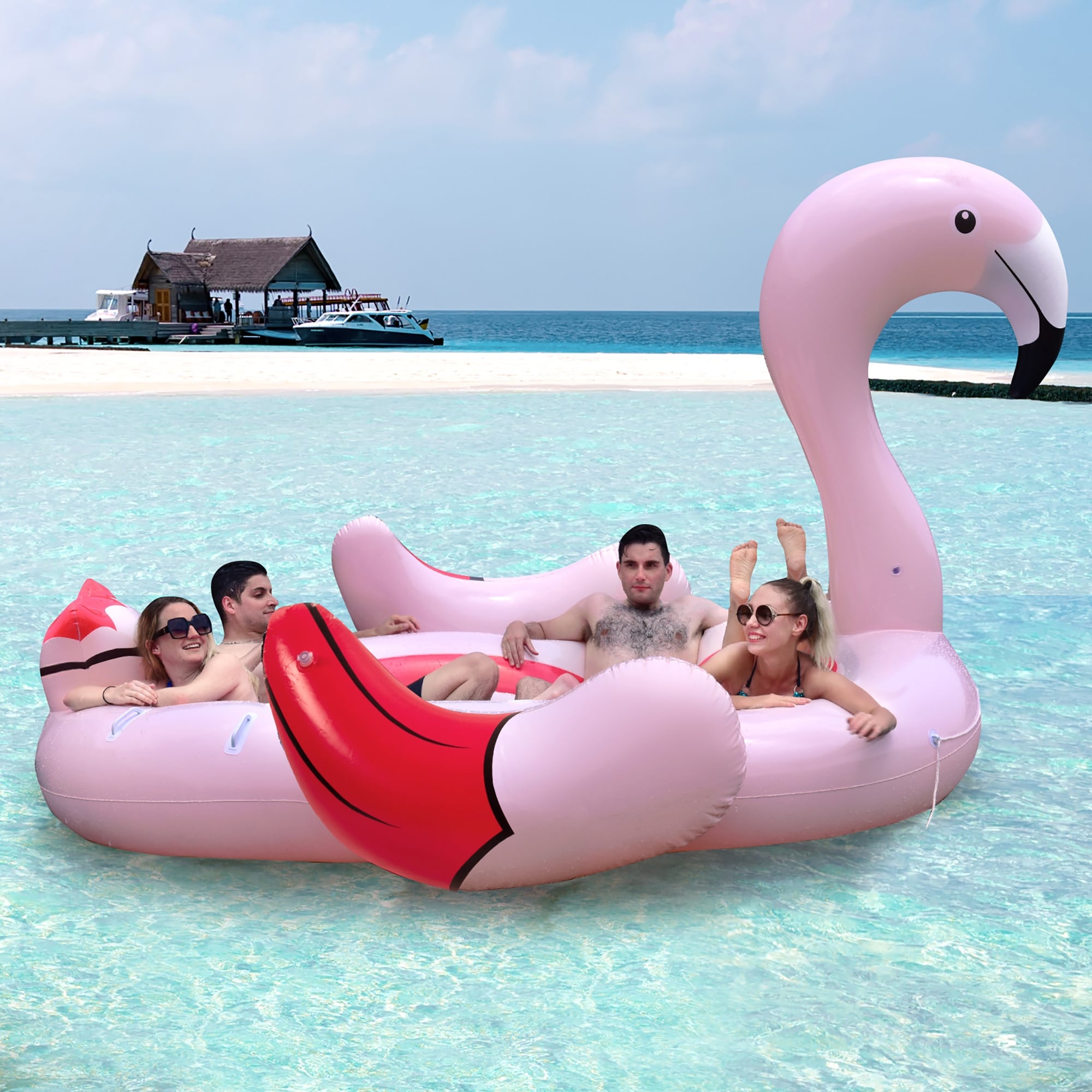 Inflatable Flamingo Pink Flamingo Pool Float Suitable for Adults and Children at The Beach or Family Pool