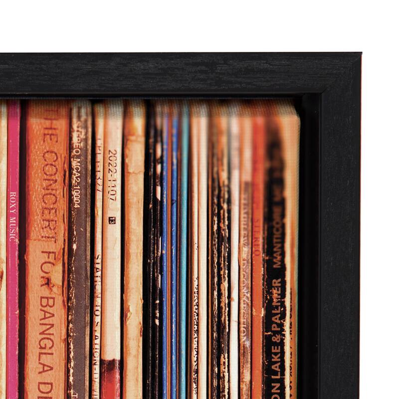 Kate and Laurel Sylvie Record Sleeves Framed Canvas by Robert Cadloff