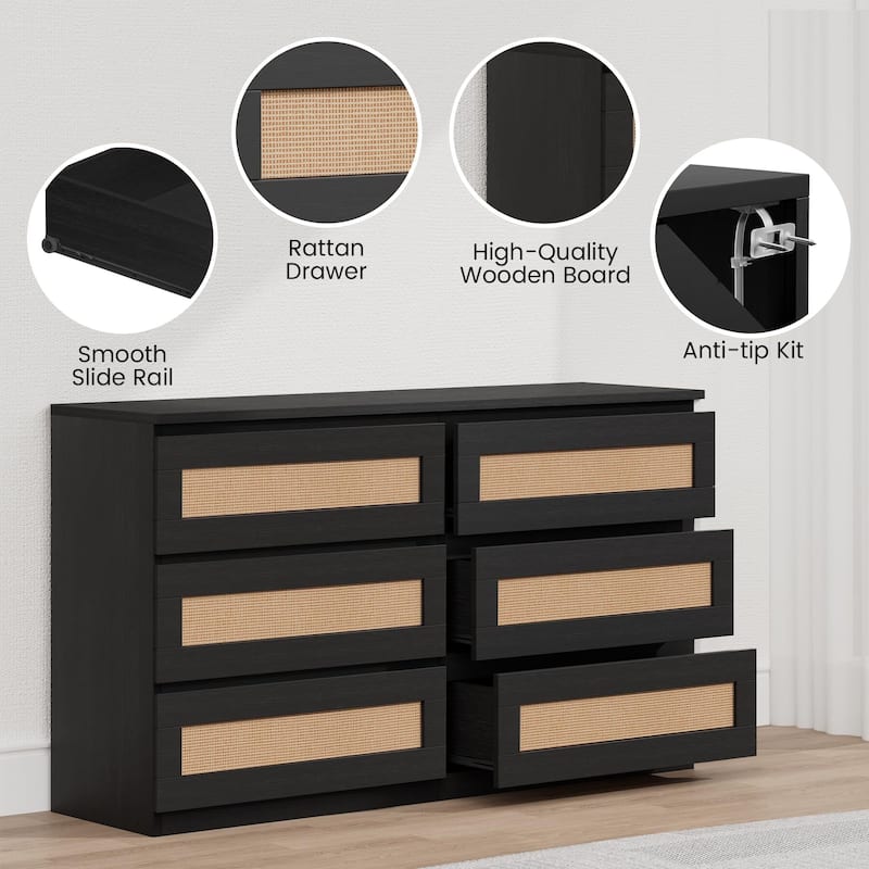 Rattan Dresser for Bedroom