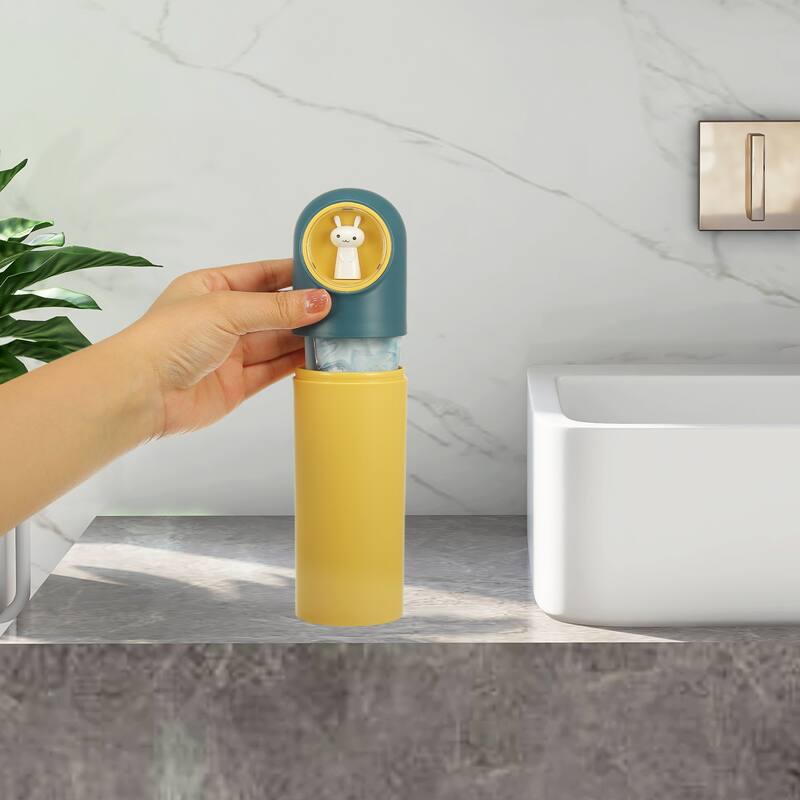 Toothbrush Travel Case, Plastic, Lightweight Traveling Toothbrush Holders Case, for Travel Business, 7.87"x2.28" - Yellow Blue