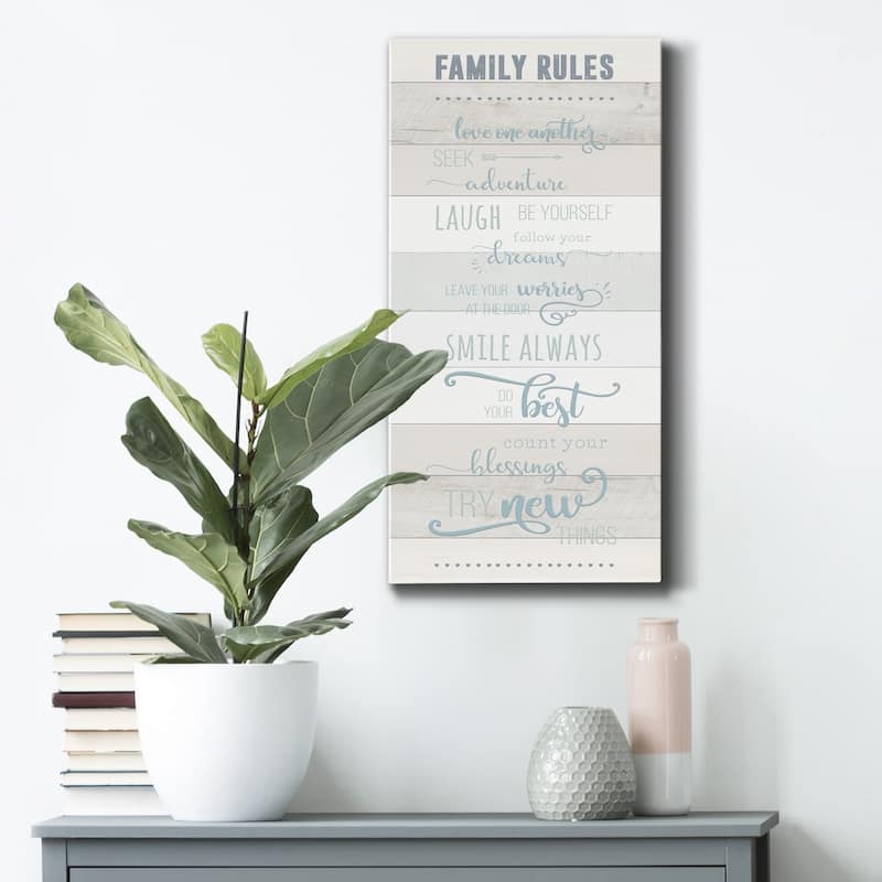Family Rules- Premium Gallery Wrapped Canvas - Ready to Hang