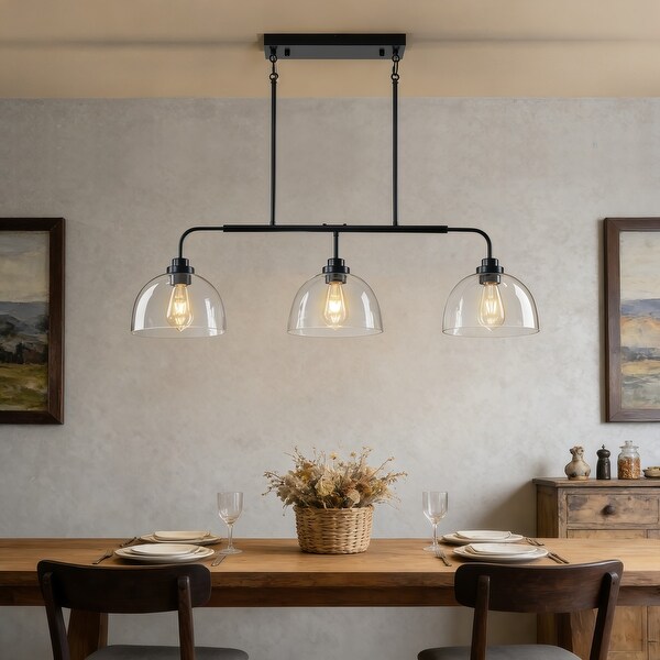 Starsky 3-Light Linear Clear Glass Pendant - On Sale - Bed Bath