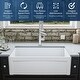preview thumbnail 17 of 20, Karran FCP33SB 33" Single Bowl Panel Front Farmhouse Fireclay Kitchen Sink with Reversible Apron Front