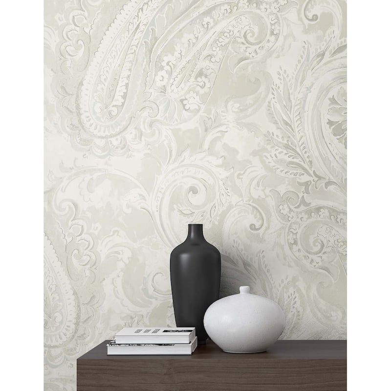 Seabrook Designs Valentina Paisley Unpasted Wallpaper