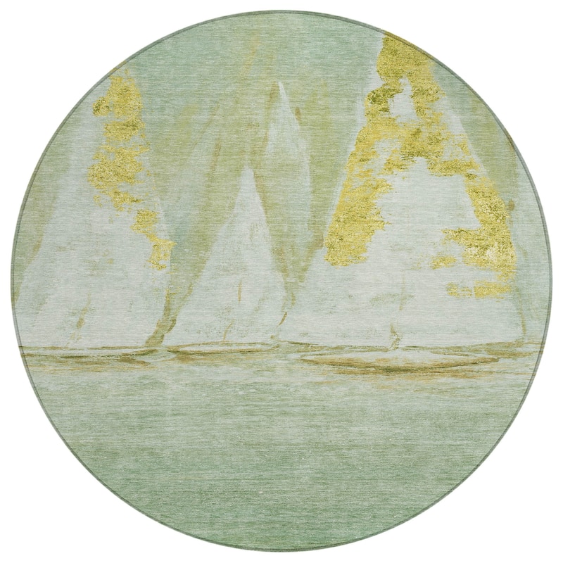 HomeRoots Nautical Transitional Rectangle Outdoor Rug