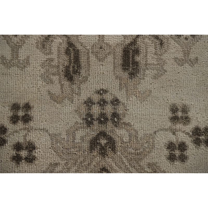 Oushak Area Rug Handmade Geometric Wool Carpet - 7'9"x 10'5"