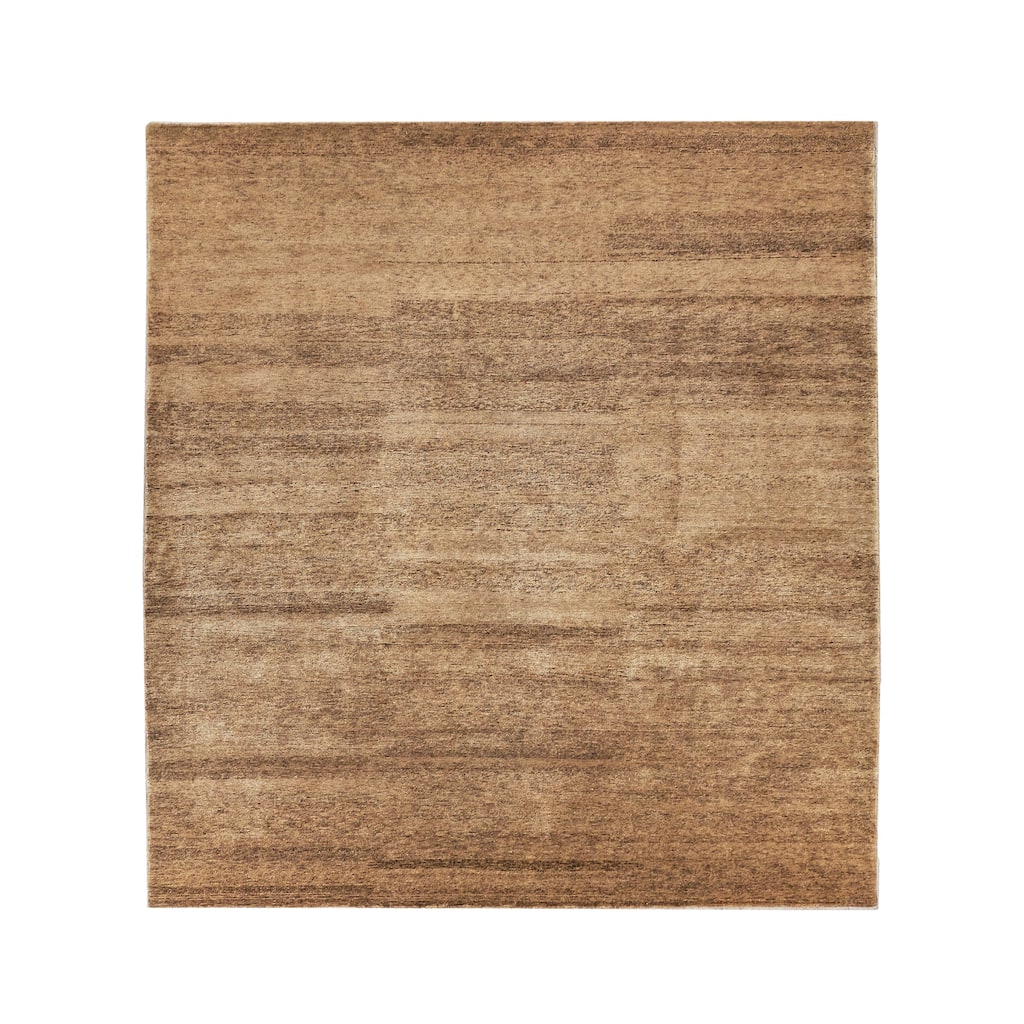 Metro Velvet hand-knotted Wool/Viscose Beige Area Rug - 9' x 10'