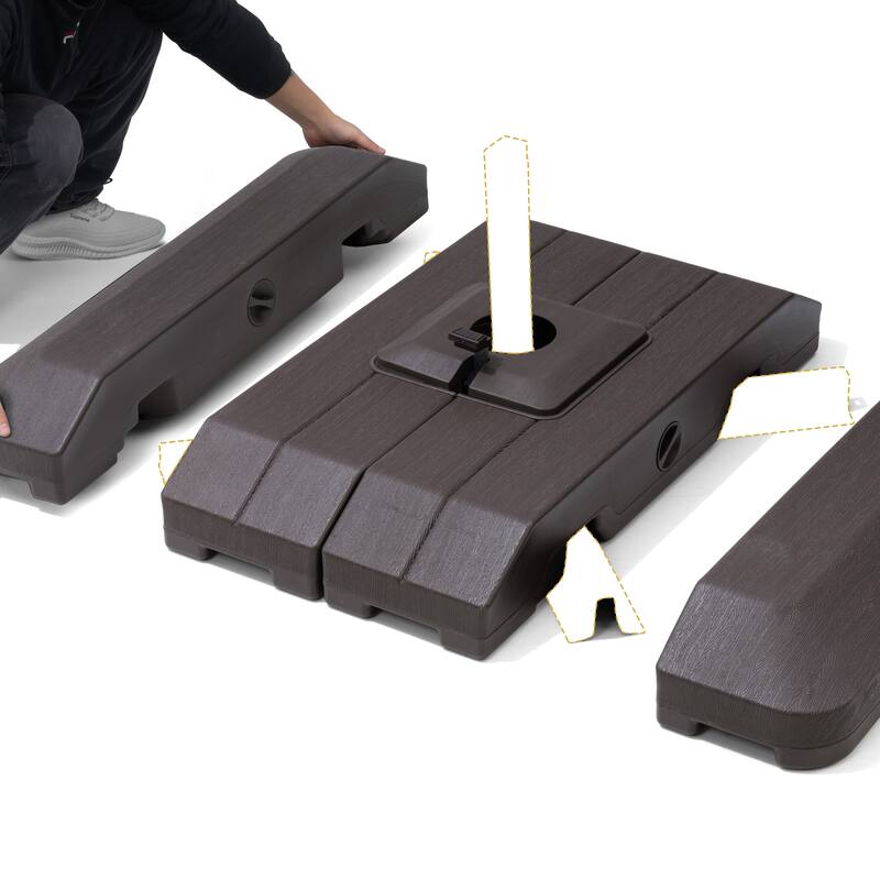 VredHom Outdoor 4-piece Patio Offset Umbrella Weighted Base Stand