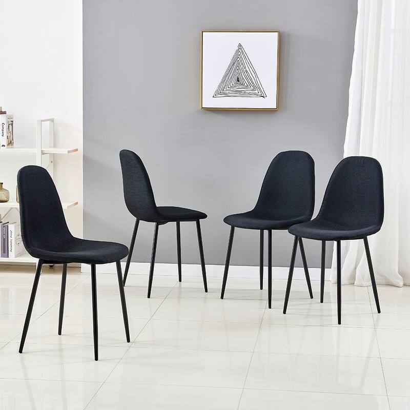 Modern Upholstered Cover Dining Chair for Kitchen, Set of 4 - N/A