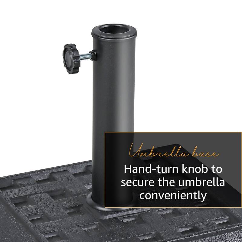 17.3" Square Resin Market Umbrella Base Stand