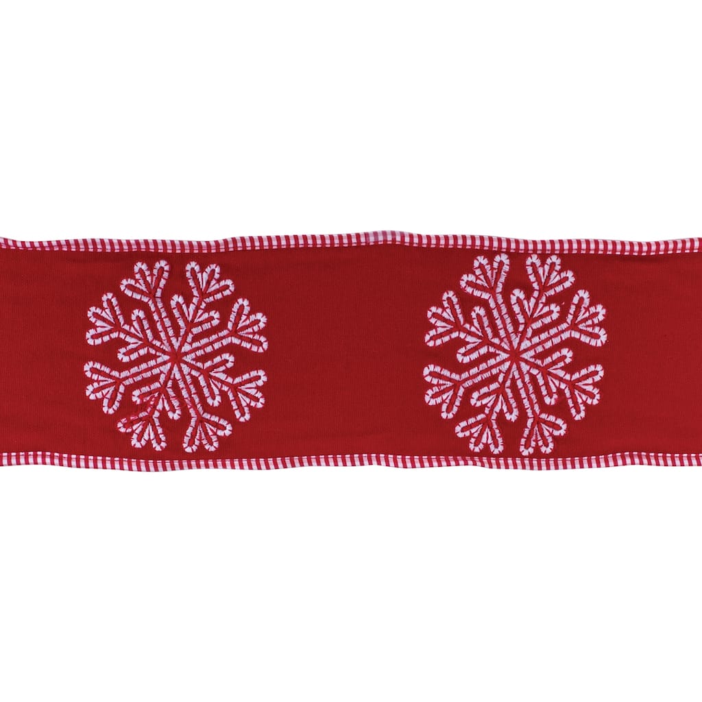 Snowflake Outline Ribbon 4" x 5 yds.