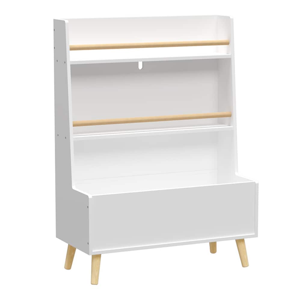 Simple Kids Bookshelf, Multiple Compartments Storage Display Rack, Baby Book Shelf And Toy Organizer